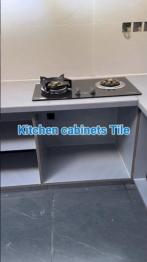 Process of making kitchen cabinets with ceramic tiles