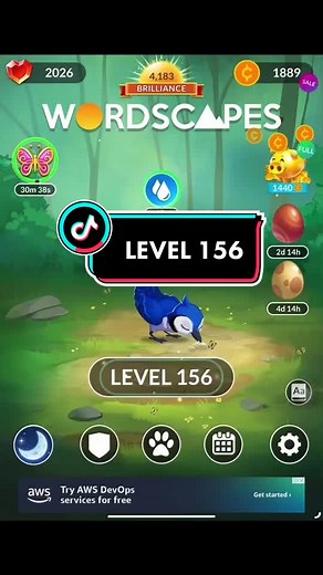 Wordscapes | LEVEL 156 #wordgame #fyp