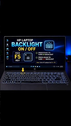 HP Laptop Keyboard Backlight ON/OFF Shortcut Key | Hp i5-1235U