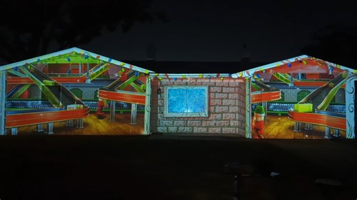 Part 2 of Christmas House #projectionmapping #Christmas #santaclaus #christmasdecor #Holidays AtmosFX | FX Projections
