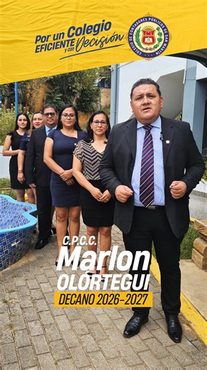 Con experiencia, compromiso y vocación de servicio, presentamos al equipo que trabajará Por un Colegio Eficiente y con Decisión. 💼💙 Contadores con trayectoria en el ámbito público, privado y académico, listos para fortalecer nuestra institución y defender el ejercicio profesional con transparencia. 📅 Este 16 de noviembre, elige liderazgo, gestión y unidad. 🗳 Tu voto por la Lista N° ⿣ C.P.C.C. Marlon Eduardo Olórtegui Peralta, Decano C.P.C.C. Carola Fernández Vásquez, Vicedecana C.P.C. Lorena