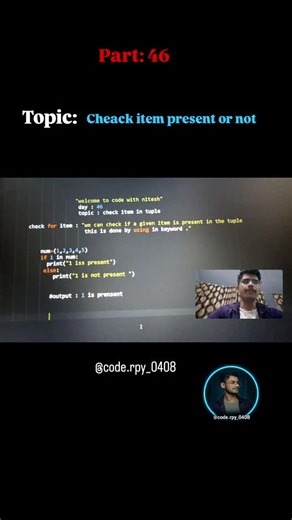 Nitesh singh negi on Instagram: "Learning python with nitesh. . . . . . .#computerscience #pythonprogramming #code #instagood #reelsinstagram #instamood #instadaily #reelitfeelit❤️❤️ #reelkarofeelkaro #reelitfeelit #reelforyou #trending #instagram"