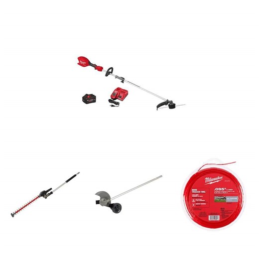 Milwaukee M18 FUEL 16 in. String Trimmer Kit with Attachments, 8.0 Ah Battery and Line - The Home Depot