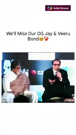 2.2M views · 71K reactions | They literally taught us what real friendship means❤️‍啕梁 . . . [Amitabh Dharmendra friendship, Jay Veeru bond, Sholay iconic duo, Dharmendra RIP, Amitabh pays tribute Dharmendra, Bollywood mourns Dharmendra] | India Forums | Facebook
