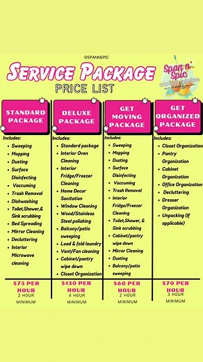 Spac n’ Spin is the most professional and organized cleaning service in Houston,Tx !😀 Offering affordable and high quality residential cleaning services to residents anywhere within 20 miles of Houston . 📦Service Packages include : •Standard Package •Deluxe Package •Get Moving Package •Get Organized Package •Add-on Services Follow to stay updated on deals and discounts, and don’t forget to book and fall in love with your home again 💖🔔 #cleaning #residentialcleaning #houstoncleaning #htx #hou