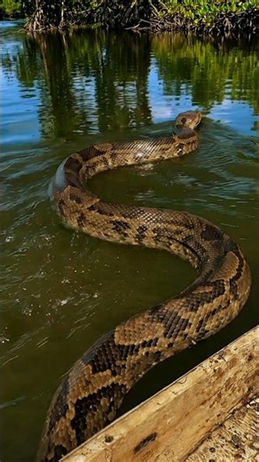 🐍 Giant Anaconda Spotted Up Close!