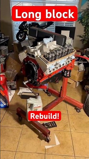 FULL REBUILD on our SBC C10 #chevyengine #mechanic #smallblockchevy #racecar #racing #enginebuild