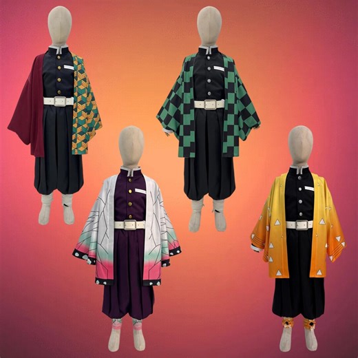 Japan Anime Demon Slayer 100-150 cm Cosplay Kostüm ｜ Giyu/Tanjiro/Shinobu/Zenitsu Halloween/Kostüm-Party - Etsy.de