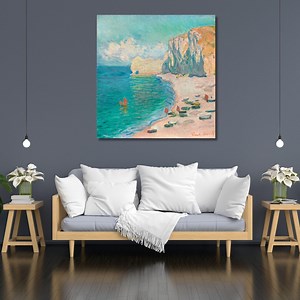 Claude Monet Etretat Beach,impressionist Landscape Painting,monet Wall Art,nouveau Art,farmhouse Decor,summer Beach,monet Exhibition Art - Etsy Australia