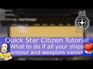 Quick Star Citizen Tutorial | How to fix the issue of losing EVERYTHING (ships,armour etc)