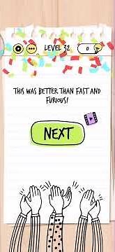 Brain test tricky puzzles level 32 solution or Walkthrough