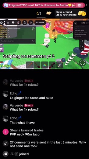 #w #script #scammer #sab #stealabrainrot | saving people from scammer