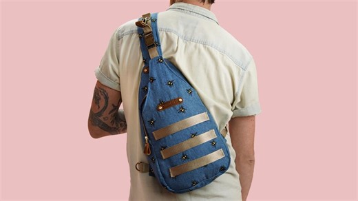 Sling Bag Sewing Pattern | DIY Shoulder Bag With Buckle Closure & Adjustable Strap | Printable PDF Pattern for All Skill Levels - Etsy