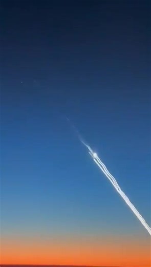 3.1K views · 36 reactions |  Epic footage: Airline passengers over Saudi Arabia captured the launch of ballistic missiles from Iran heading toward Israel. | Report Focus International | Facebook