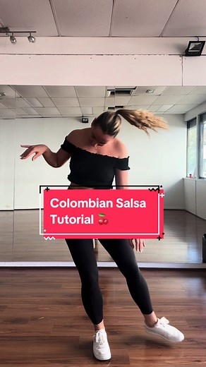 Here’s a cheeky little colombian salsa tutorial for you 🍒 @byievamila #colombiansalsa #salsashines #salsatutorial #salsashoes #dancesneakers
