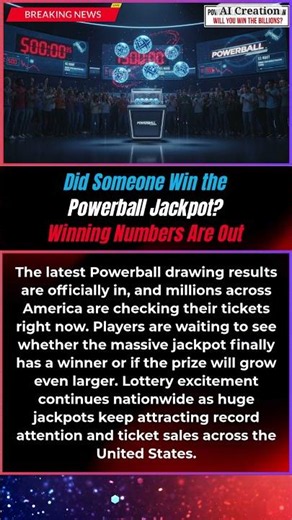 BREAKING : Did Someone Win the Powerball Jackpot? Winning Numbers Are Out 🎟️💰