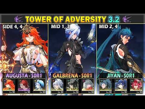 Galbrena (Sustainless), Jiyan (Mono), Augusta | 36 Crest Tower of Adversity 3.2 | Wuthering Waves