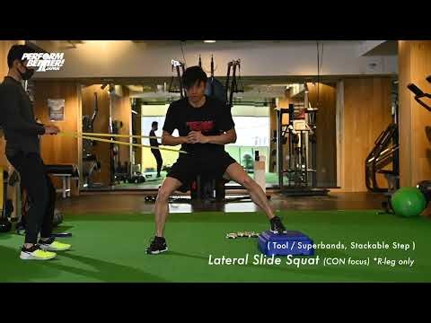 Lateral Slide Squat CON focus *R leg only