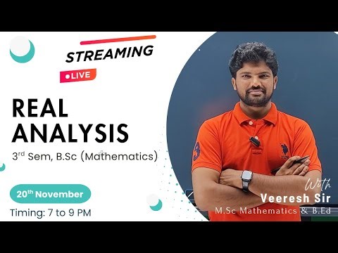 Real Analysis, BSc Mathematics, 3rd Sem