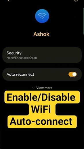 ENABLE/DISABLE Wi-Fi AUTO-CONNECT 📶 📲#shorts