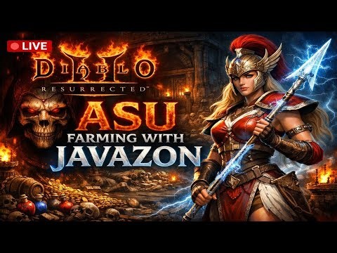LIVE Diablo II: Resurrected | ASU – Javazon Farming LIVE ⚡ Runes, Items & XP