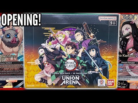 Unboxing The Official Demon Slayer Booster Box! (Union Arena)