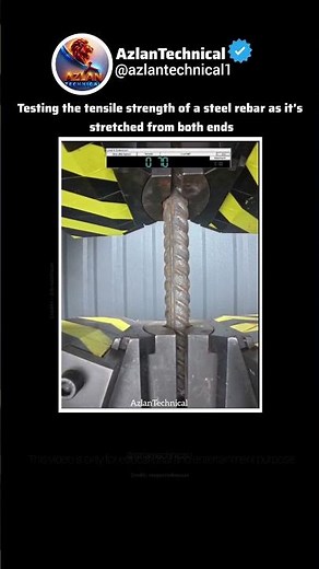 Steel Rebar Tensile Strength Test | Stretching Rebar Until It SNAPS #science #physics #demonstration