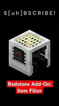 Item Filter from the Redstone Add-On