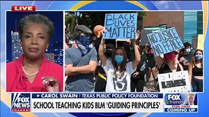 17K views · 958 reactions | Kindergarteners and first graders are being taught Black Lives Matter's "Guiding Principles" in a public elementary school. Dr. Carol Swain sounds off on the agenda 'developed by two women [who] say they are trained Marxists.' | Fox & Friends | Facebook