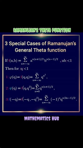 Mathematics Hub on Instagram: "Ramanujan's theta function #viralreels #viral #maths #solve"
