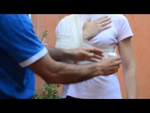 Shoulder Bandage. First Aid