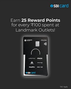 With the refreshed Landmark Rewards SBI Card PRIME, enjoy elevated benefits and a seamless experience that rewards you at every step. From enhanced reward points on international and in-store Landmark spends to upgraded welcome, milestone, renewal, and lounge privileges, your card is now better, bigger, and more rewarding than ever. T&C Apply Know more: https://sbicards.net/shopping-landmark-prime #SBICard #Landmark #PRIME | SBI Card