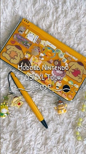 Modded Nintendo DSI XL Tour ♡ #retrogaming #nintendo #dsi #modded #kawaii #pompompurin #saniro