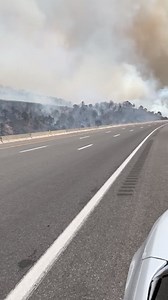 I-15 CLOSED: Fire forced the closure of I-15 in both directions between Cove Fort & Beaver. Fire retardant is being dropped directly on the interstate. (Video courtesy Beaver County Sheriff's Office) ALTERNATE ROUTE INFO: https://kutv.com/news/local/fire-forces-closure-of-southbound-i-15-near-beaver | KUTV 2News