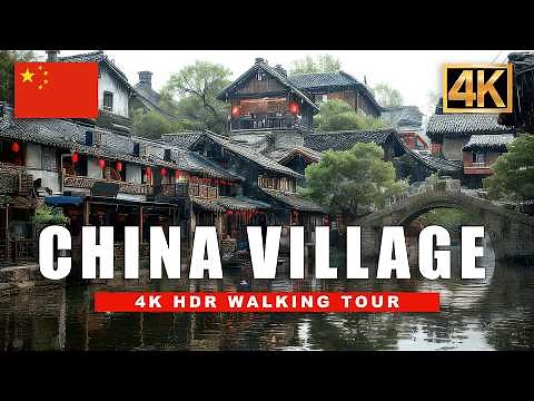 🇨🇳 4K China Walking Tour - China's Most Beautiful Water Town - Suzhou Rain Walk | 4K HDR 60fps