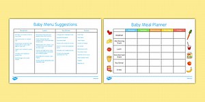Baby Meal Planner and Menu