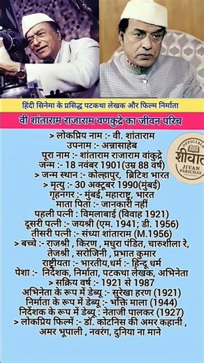 वी शांताराम राजाराम वनकुंद्र का जीवन परिचय #all