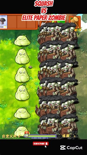 *SQUASH VS ELITE PAPER ZOMBIE*#shorts #short #pvz #youtubeshorts #shortvideo #pvzfusion #gaming