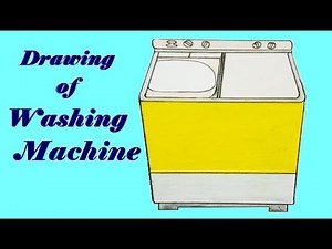 How to Draw Washing Machine||Washing Machine Drawing||Easy Drawing for Beginners