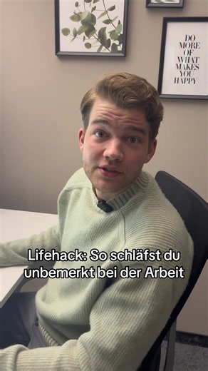 So schläfst du unbemerkt bei der Arbeit – Lifehack (Comedy)