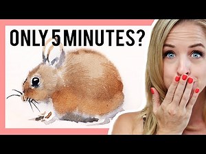 5 Minute Watercolor Mouse Painting Tutorial Step by Step