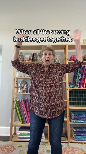 Nothing better than sewing with people you love! ❤️😆 #msqc #quiltingwithfriends #quiltersoftiktok #sewing