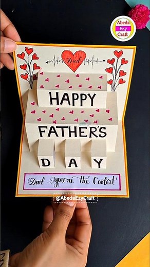 Father's Day Pop Up Card | Father's Day Greeting Card #diy #fathersday #shorts