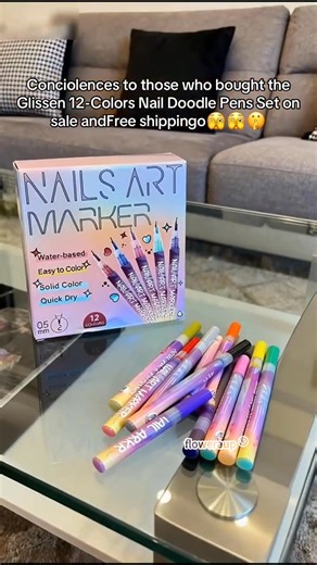 13K views · 249 reactions |  12-Color Nail Art Pen Set – Unleash Your Creativity!  ✨ 12 vibrant shades for endless nail art possibilities  ✨ Ultra-fine tip for precise lines and intricate details ✍ ✨ Quick-dry, long-lasting formula – no smudging, no fading, flawless all day https://floweraup.com/products/nail-art-pens-set | Floweraup us | Facebook