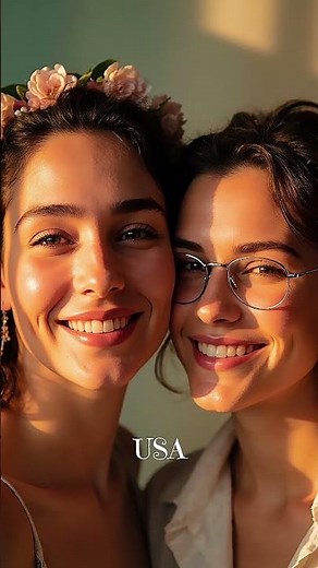 AI-Generated Lesbian Couples by Country–Beautiful Diversity #aiart #LGBTQShorts #AIArtShorts #lgbt