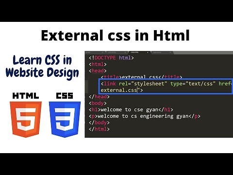 2.3 External CSS in html with example | CSS Type | Website designing | CSS Tutorials