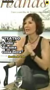 Natália do Vale: "No teatro, todo dia tem uma coisa nova". A atriz, que iniciou sua carreira em 1975, completa mais um ano de vida hoje! Parabéns 👏 ❤️ 👏 Vídeo: Programa Papo de Amigos , Gazeta Fonte: YouTube papodeamigos | Atores da Depressão