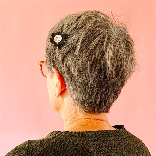 Daisy Button Tortoise Shell Mini Hair Claw Clip - Etsy