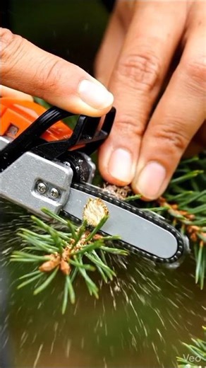 Mini Chainsaw vs Tree Branch