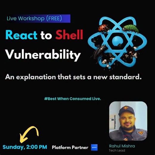 Rahul Mishra on Instagram: "Comment "Link" for registration link. . . . . #reactjs #loveforjs #frontendmaster #javascript"